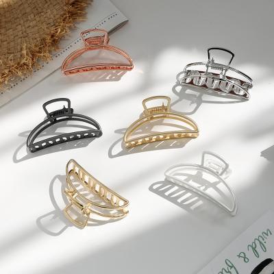 China High Quality Korean Fashion Yucat Women Alloy Hair Claw 7.4cm Metal Hair Clips Accessories For Long Hair for sale