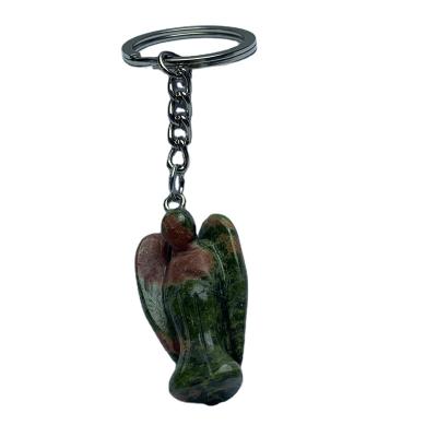 China China Factory Direct Sale Top Quality Unakite Angel Key Chain Natural Crystal Crafts for sale