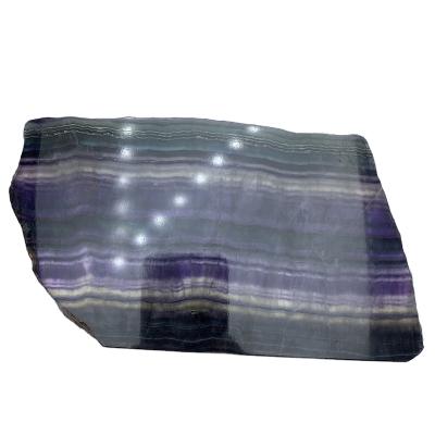 China China's Best Selling Hand Made Rainbow Healing Crystal Slab For Decoration Big Size Natural Fluorite Slice for sale