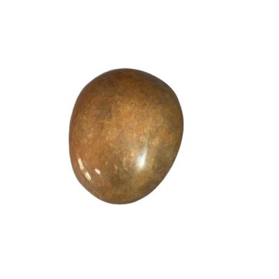 China China Wholesale Natural Orange Moonlight Palm Healing Feng Shui Polishing Stone Decoration for sale