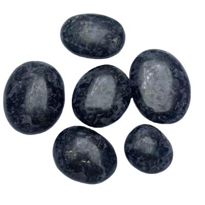 China Natural China Indigo Gabbro Palm Stone Wholesale Crystal Agate Super Quality for sale