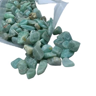 China China wholesale good quality natural amazonite gravel healings crystal tumbled stone for decoration for sale