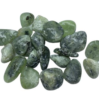 China China top quality select material hand made prehnite tumbled stone for degaussing and decoration for sale