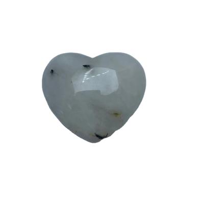 China Wholesale China Crystal Polishing Natural Black Tourmaline Heart for Decoration for sale