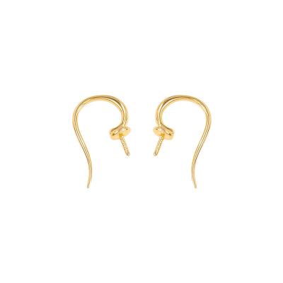 China Trendy Factory Wholesale Gold Ear Hook Earring Fashion Brass Plated Jewelry Making Supplies Diy Accessories Parts for sale