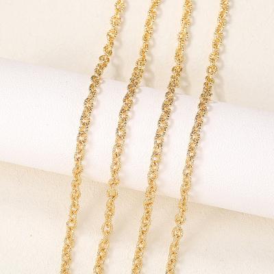 China Fashion Trendy Wholesale Brass Metal Color Gold Factory Hand Made Chains For Necklace And Bracelet Earring Diy Jewelry Accessories for sale