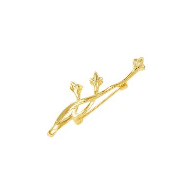 China Fashionable Factory Wholesale Gold Color Flower Brooch Diy Brass Plating Jewelry Making Supplies Accessories for sale