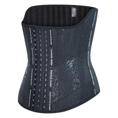 China Steel Trainer Plus Size Shapers Waist Bone Shaper 25 Breathable Tight Belt Hollow Out Lace Up Fajas Reductoras for sale