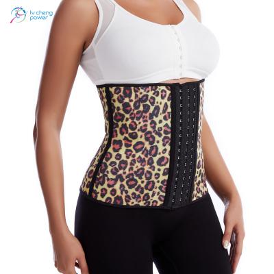 China Breathable Body Shaper Trimmer Corset Abdominal Shaper Belt Bulge Control Shapewear Leopard Latex Colombian Belts for sale