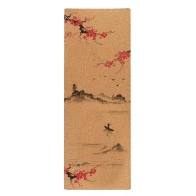 China High Quality Eco-Friendly Cork Yoga Mat Comfortable Anti-Slip Natural Rubber Yoga Mat 4mm for sale