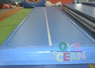 China Capa azul inflable de la lona de la pista de aire de la gimnasia de DWF interior y al aire libre en venta