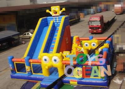 China Hoog het Springen van Duurzaamheids Opblaasbaar Spongebob Kasteel, Opblaasbaar Pretpark voor Jonge geitjes Te koop