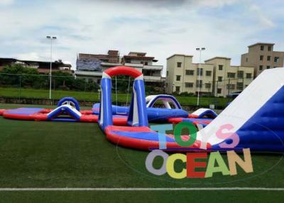 China Large Inflatable Water Park Playground , Inflatable Air Aqua Racing Floating Sport for sale