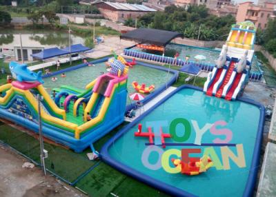 China Outdoor Commercial Inflatable Water Park Kids Moving Slide With CE Certificate for sale