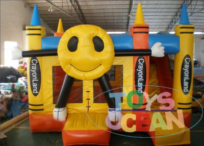 China casa animosa inflable de la cara divertida de encargo del PVC de 0.55m m para el alquiler del partido de los niños en venta