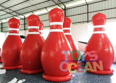 China Giant Funny Inflatable Interactive Games , Inflatable Human Bowling Game Large Bowl Pins for Party Rental for sale