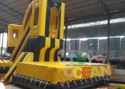 China juegos interactivos inflables del PVC de 0.55m m, bolso de salto del aire inflable con la diapositiva para el juego del deporte en venta