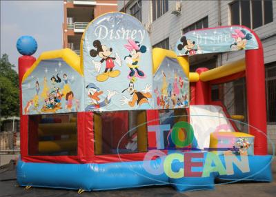 China Gorila inflable comercial combinada con la casa y la diapositiva de la despedida para los niños en venta