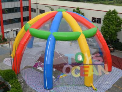 China Rainbow Giant Inflatable Spider Dome Tent Transparent PVC Event Party Marquee for sale