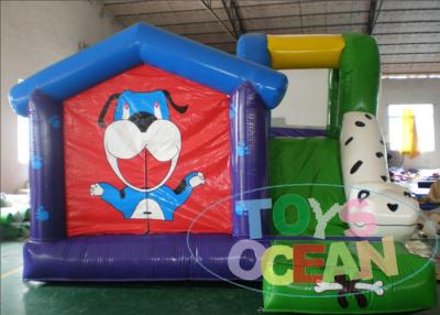 China Castillo inflable interior combinado de la despedida del perro de perrito de la gorila inflable de los niños con la diapositiva en venta