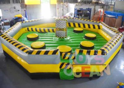 China 7 * 7m Inflatable Interactive Games inflatable Meltdown Wipeout Eliminator Sweeper Game for sale