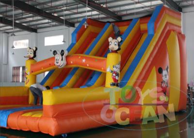 China Cartoon Giant Inflatable Slides 0.55mm PVC Vinyl Tarpaulin For Outdoor / Indoor for sale