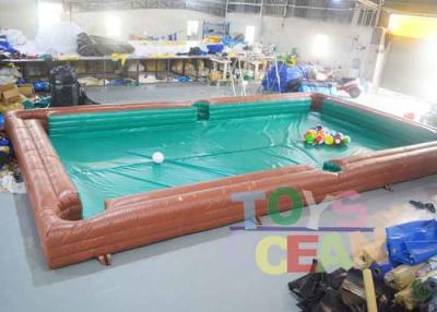 China Adults Inflatable Interactive Games Inflatable Table Snooker Pool Game With No.5 Balls for sale