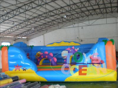 China Casa animosa inflable del Moonwalk del mundo del océano del castillo del mini niño para la diversión del patio trasero en venta