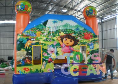 China Castillo animoso inflable del tema de la historieta de Dora para el juego del partido de los niños en venta