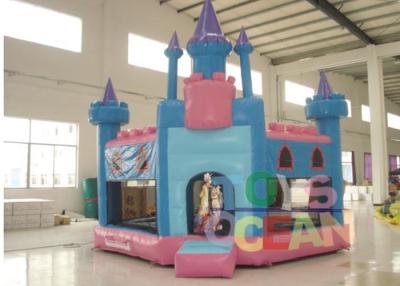 China Azul del módulo y castillo inflable precioso de Pentágono de la casa de la despedida de Plnk para el juego al aire libre de los niños en venta