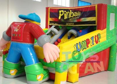 China Medio inflable de la acción del pinball del PVC con la diapositiva que sube para el juego de la mesa de los niños en venta