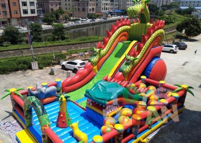 China Animal World Theme Inflatable Jungle Bounce Playground Combo For Commercial Rental for sale