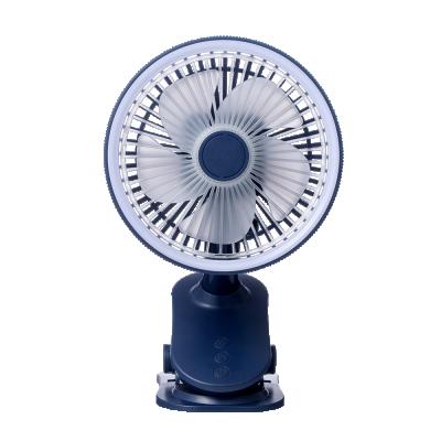 China Hotel WYWD 2021 New Arrive Rechargeable Fan Clamp Fan Built In 2400mAh Battery Mini Desktop Fan for sale