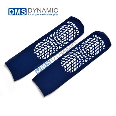 China With tread navy blue single or double sided non skid socks with best available handles two side unisex different colors for home and hospital for sale