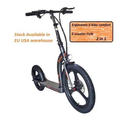 China Fat Tire Scooter Big Wheels 350W Adults E BIKE Unisex Electric Scooter Folding Foldable Electric E Scooter For Commuting for sale