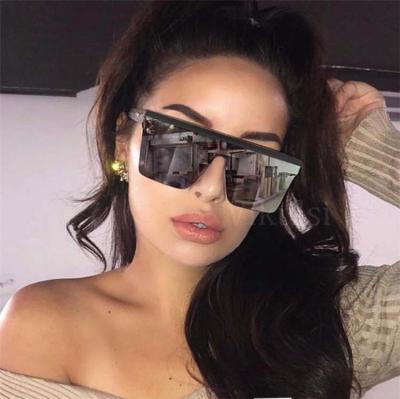 China Fashion sunglasses 2021 rice retro sunglasses trend stylish oversized luxury square sunglasses one-piece spike sunglasses for sale