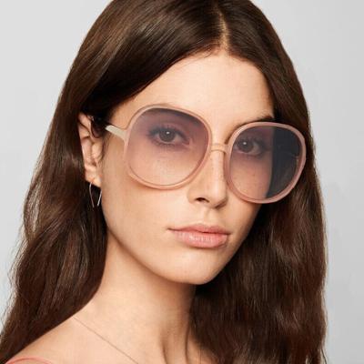 China Fashion Sunglasses 2021 Hot Selling Colorful Oversized Round Frame Sun Glasses Vintage Gradient Frame UV400 Sunglasses Men Women Big for sale