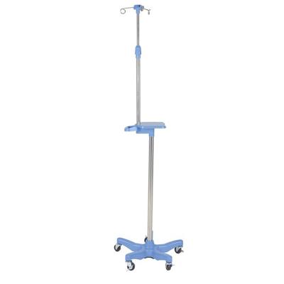 China Base: popular medical use ABS the new strong and durable ABS detachable wheels infusion stand folded set for sale