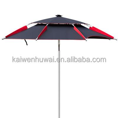 China Art Decor Universal Folding Fishing Umbrella Double-Layer Rainproof Sunscreen UV Protection Fishing Umbrella Outdoor Meters 2.4 2.2 Meters en venta