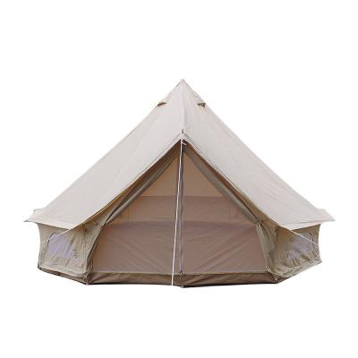 China Portable Custom Canvas 3m 4m 5m 6m 7m Cotton Tents Luxury Camping Bell Tent for glamping en venta