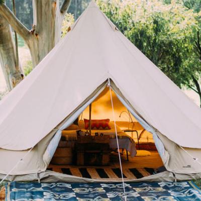 China Portable Custom Canvas 3m 4m 5m 6m 7m Cotton Tents Luxury Camping Bell Tent for Toy Glamping Tents Te koop