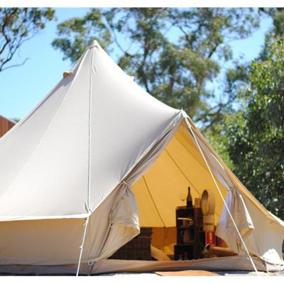 China Portable Custom Canvas 3m 4m 5m 6m 7m Cotton Tents Luxury Camping Bell Tent for Glamping Tent Canvas Bell en venta