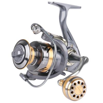 China Peche Metal Saltwater Fishing Reel 5000 Straight Fishing Tackle For Carp Fishing Double Loading Spinning Reels Te koop