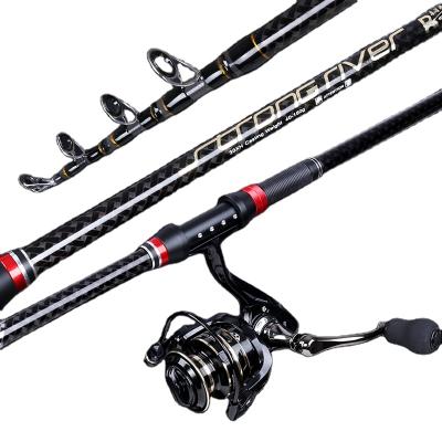 China Light Weight 2.1m 2.4m Carbon Fiber 3 Sections Spinning Surf Mount Fishing Rods Fishing Rods Fish Food en venta