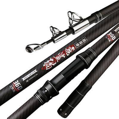 Cina Long Distant Cast Large Light Fish Surf Telescopic Fishing Rod Retact 2.4m 2.7 3.0m 3.6m 3.9m 4.2m 4.5m Sea Rock Telescope Fishing Rod in vendita