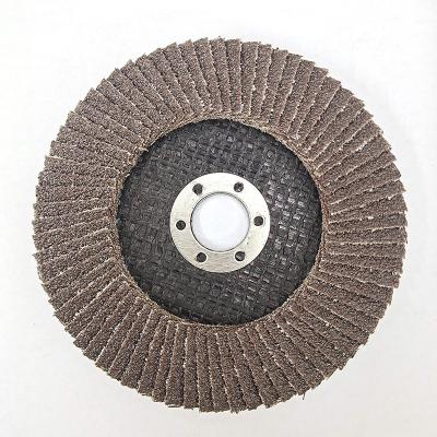 China 60 Grit 80 Metal Grit Fiber Discs High Quality Long Life Waterproof Flexible Polishing Fin Wheel with Nylon Cover for sale