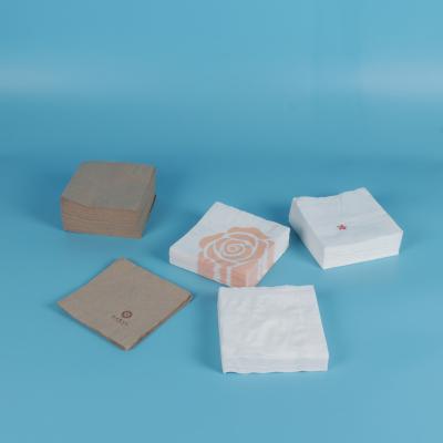 China White Pure White Custom Pulp Napkins Wood Cocktail Napkins Disposable Thick Airlaid Paper Napkin For Party Restaurant for sale