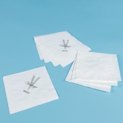 China Custom White Airlaid Dinner Napkin Hand Napkin Cocktail Napkins Luxury Paper Print White For Wedding for sale