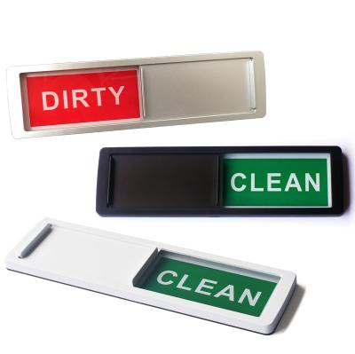 China Eco-Friendly Hot Sale New Style Clean Dirty Dishwasher Indicator Dishwasher Magnet Sliding Sign for sale