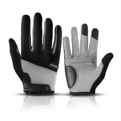 China Light Weight Full Finger Silicone Coated Bicycle Gloves Touch Screen Cycling Gloves For Men for sale